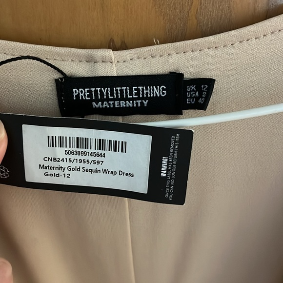 Gold Sequence Maternity Dress NWT - Picture 4 of 4